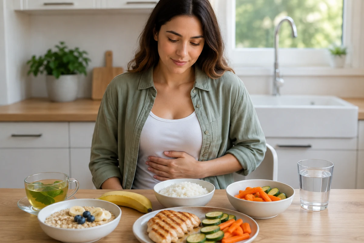 women follows Best Dietary Tips for Managing Irritable Bowel Syndrome (IBS)