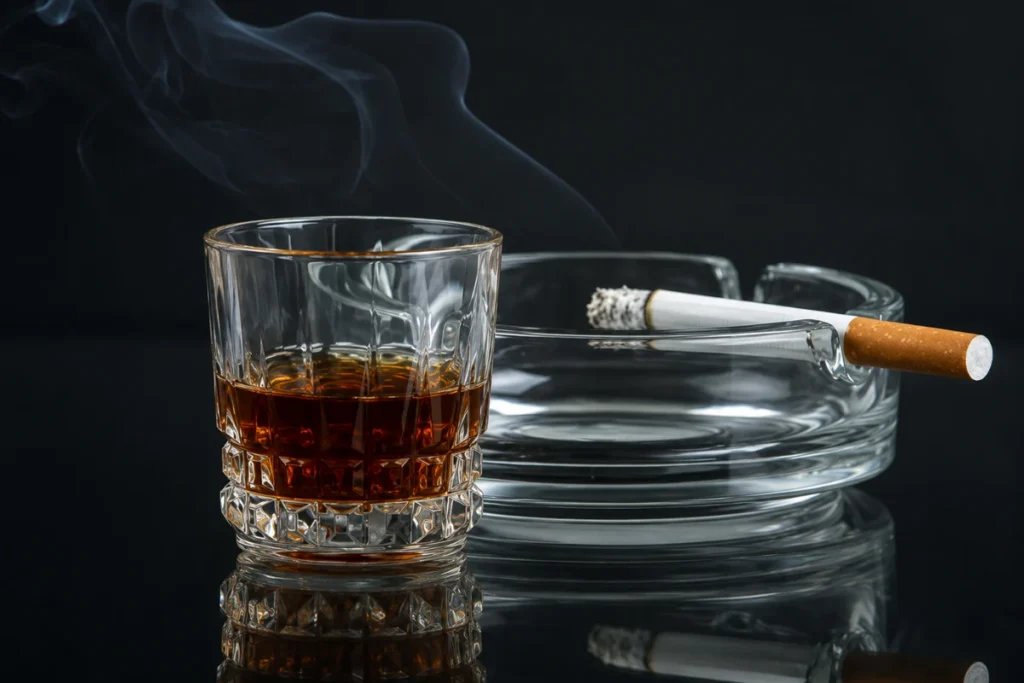 Smoking and alcohol as lifestyle factors that can worsen acid reflux